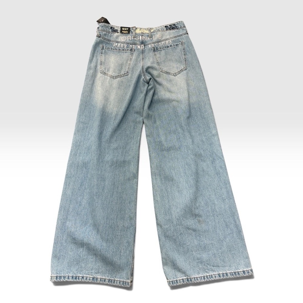 Von Dutch Women Extra Wide Leg Flare Jeans Loose Sz 27 Patch Embroidered Y2K 90s - Picture 9 of 9